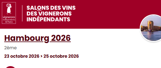 2ème Salon des vignerons Indépendant - HAMBOURG