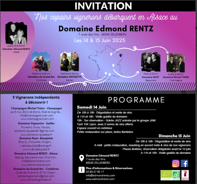 PORTES OUVERTES  DOMAINE RENTZ A ZELLENBERG